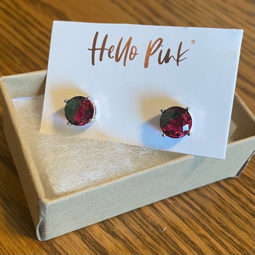 3/$15 NEW Pink and Green Post Earrings